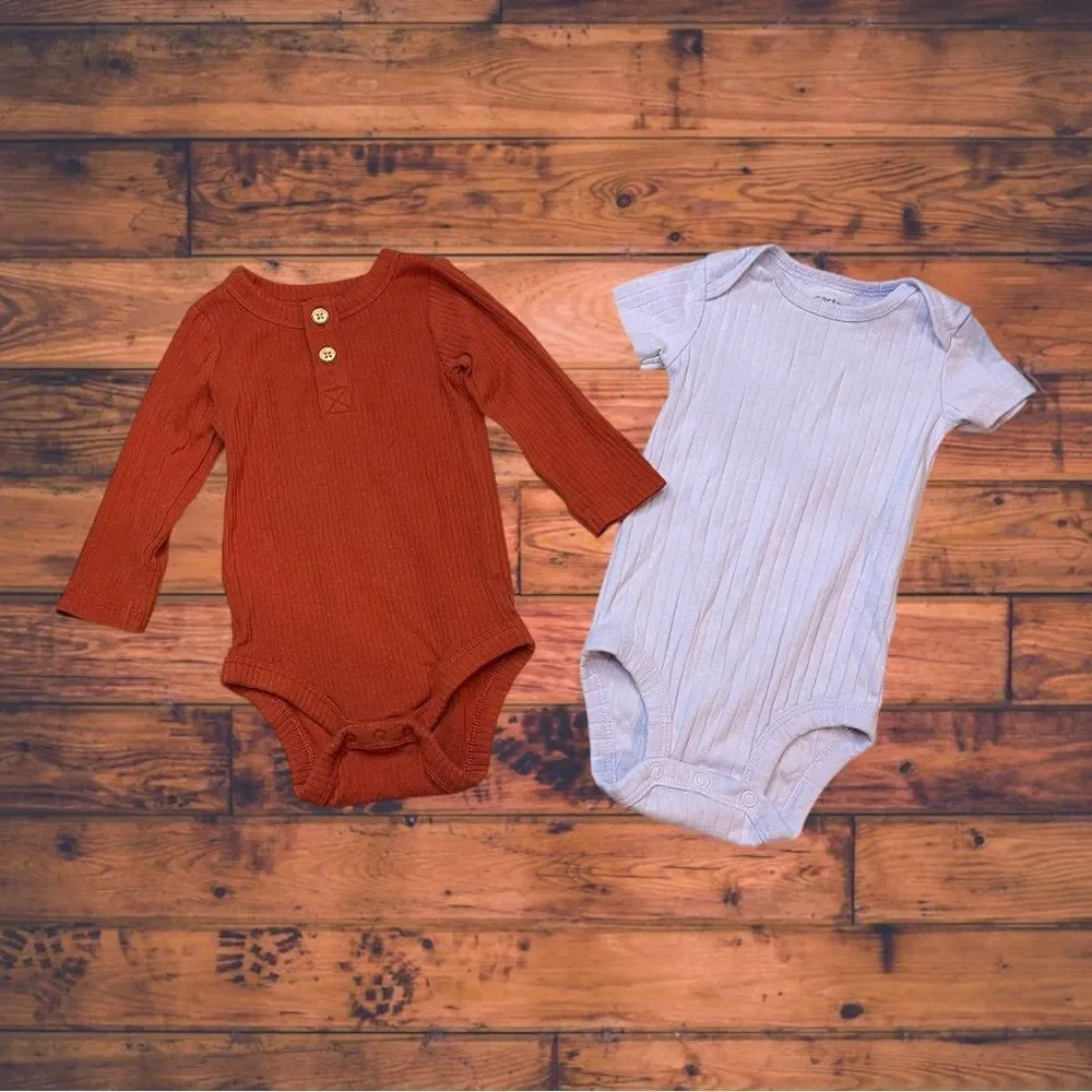 5 for $25🔥Carter's/‎ Cat & Jack Bundle of 2 Bodysuits Baby Girl Size 3-6 Months